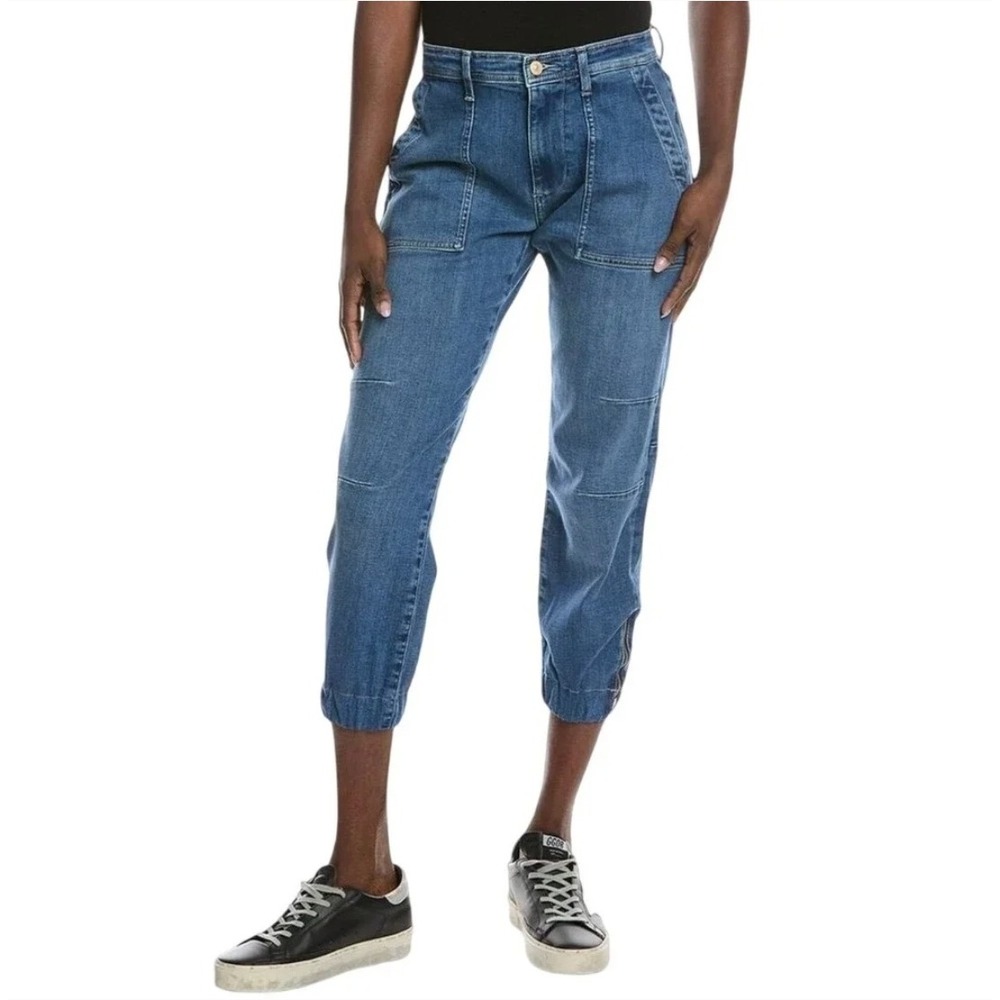 7 For All‎ Mankind Darted Boyfriend Jogger Jeans Blue Italian Fabric 30